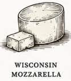 Wisconsin Mozzarella — aged, never a processed substitute