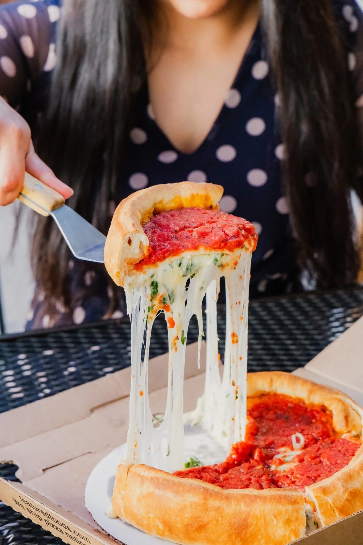Vegetarian deep dish pizza